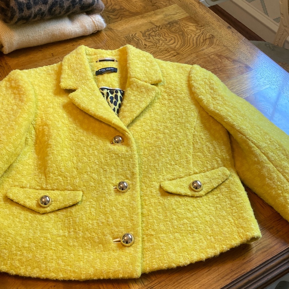 Kate Spade Vibrant Yellow women’s blazer. Size 10